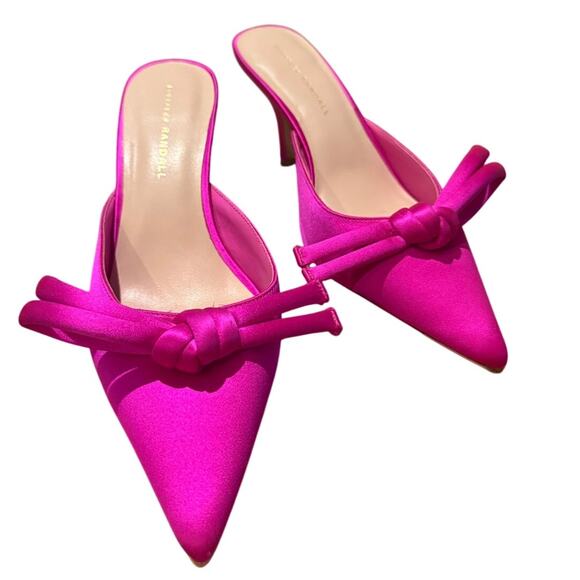 Loeffler Randall Amyra Bow Kitten Mule in Pink Sz. 9 - Picture 3 of 10
